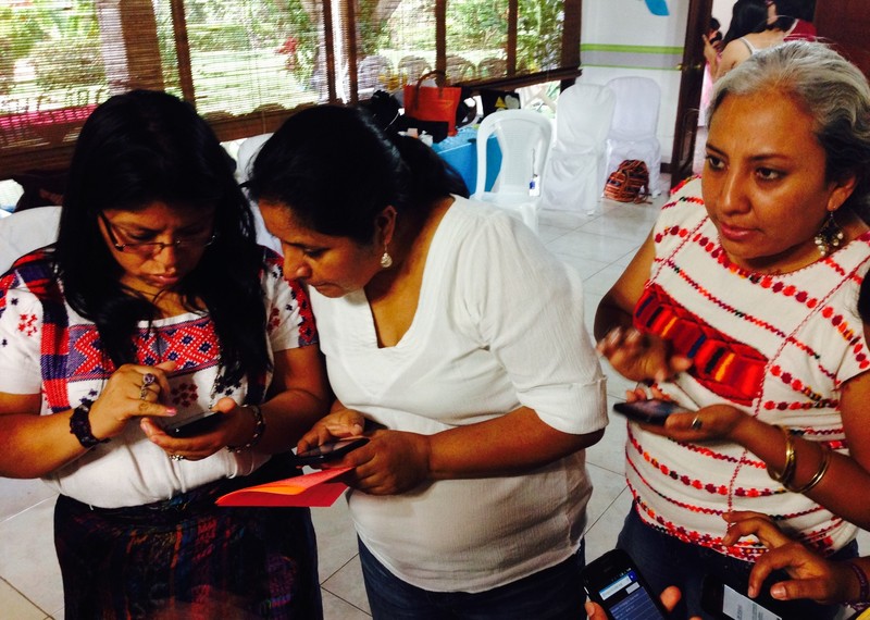 Activists test Panic Button during a workshop. Credit: Amnesty International